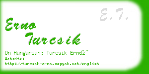 erno turcsik business card